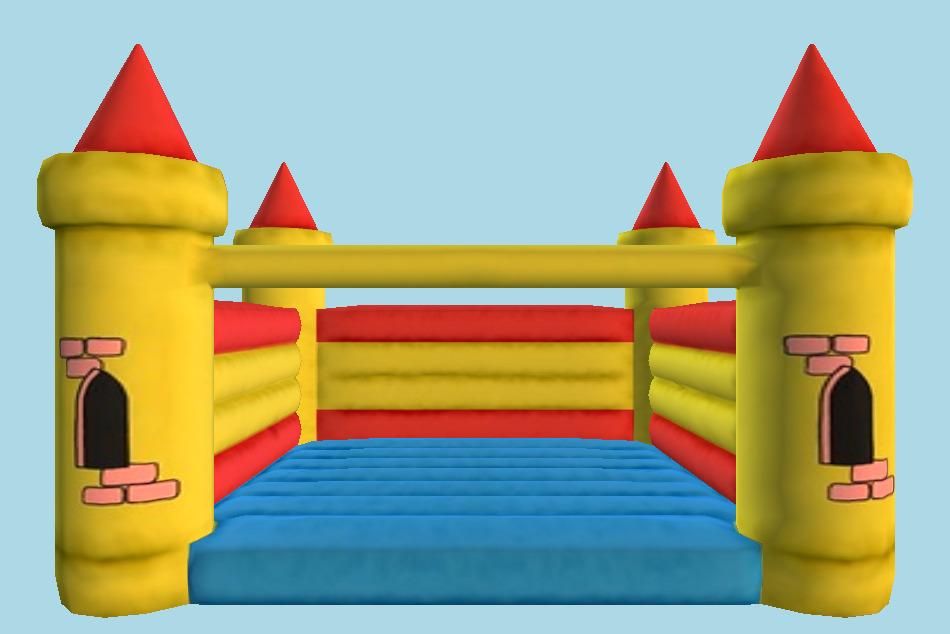 Goat Simulator Amusement Park Jumping Castle 3d model